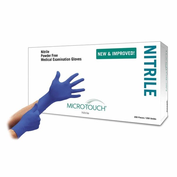 Micro-Touch Nitrile Micro-Touch, Disposable Gloves, Nitrile, Powder-Free, S, 2000 PK, Blue 6034301 - main